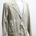 Size 40 Vintage Linen Sport Coat with Screen Printed White Tree