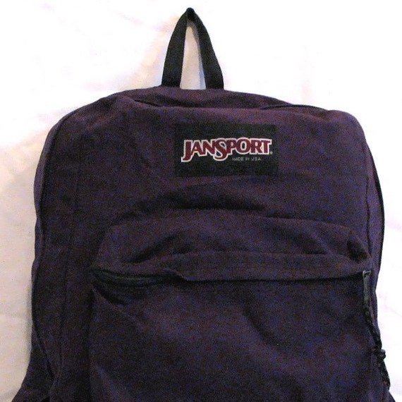vintage LEATHER jansport backpack UNISEX made in the USA