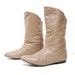 size 7 CHEVRON taupe leather 80s SOUTHWEST slouchy ankle boots