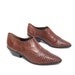 size 6.5 SOUTHWEST brown leather WOVEN slip on ANKLE booties
