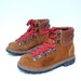 suede hiking boots with red laces