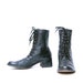 size 6.5 COMBAT black leather 90s GRUNGE lace up ankle boots