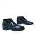 size 9 BUCKLE black leather 80s STRAPPY ankle boots