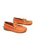 size 8 MOCCASIN brown leather 80s LOAFER slip ons