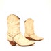 size 6.5 WOVEN tan leather 70s 80s HARNESS chain strap SOUTHWEST boots
