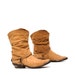 size 7 BOHEMIAN tan leather SOUTHWEST braided ankle straps ZODIAC boots