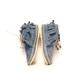 size 5.5 SKY blue suede leather 70s MOCCASIN lace up ankle boots