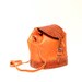 ORANGE leather 70s 80s NICARAGUAN hand-tooled purse