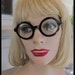 Vintage 1980s 90s Stylish Black round Frame Eye nerd Glasses clear lense