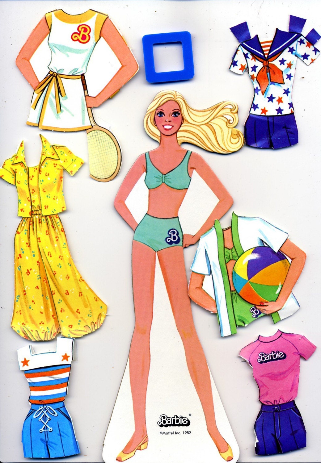 Vintage 1982 Malibu Barbie Paper Doll Clothes Box