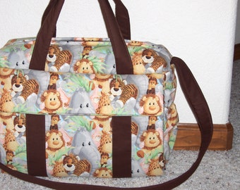 Jungle Babies Diaper Bag w/change pad by EMIJANE