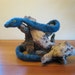 Snake Stuffed Animal, Handmade, Blue Green, Children, Reptile, Python, Toy. FeltedFriends on Etsy