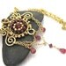 Temple - Gold filled garnet necklace