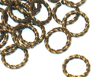 100 pcs of antiqued gold-plated brass fancy jumpring 9mm