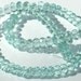 8 in Strand Aqua Glass Quartz faceted rondelle beads 5X8mm