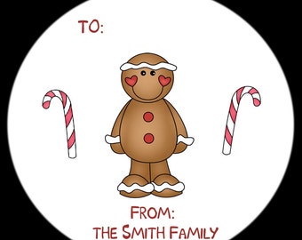24 Personalized Christmas Gift Stickers