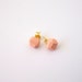 peach geo earrings