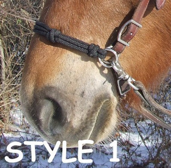 Horse Side Pull Rope Hackamore Bridle Attachment For Bitless