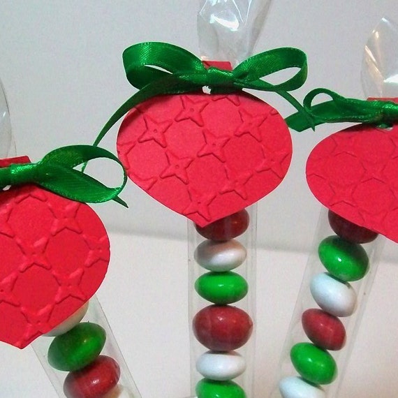 Christmas Candy Treat Bag Favors and Tags Set of by AcarrdianCards