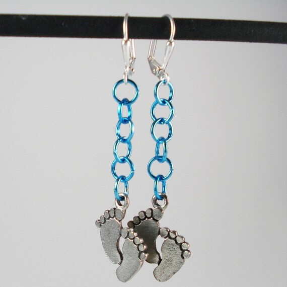Baby Boy Feet Earrings