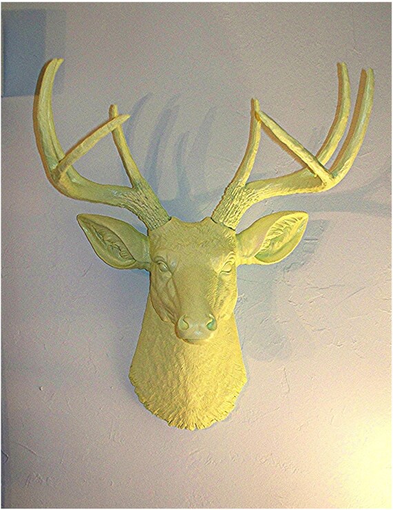 Lime Green Stag.........Deer HeadFaux