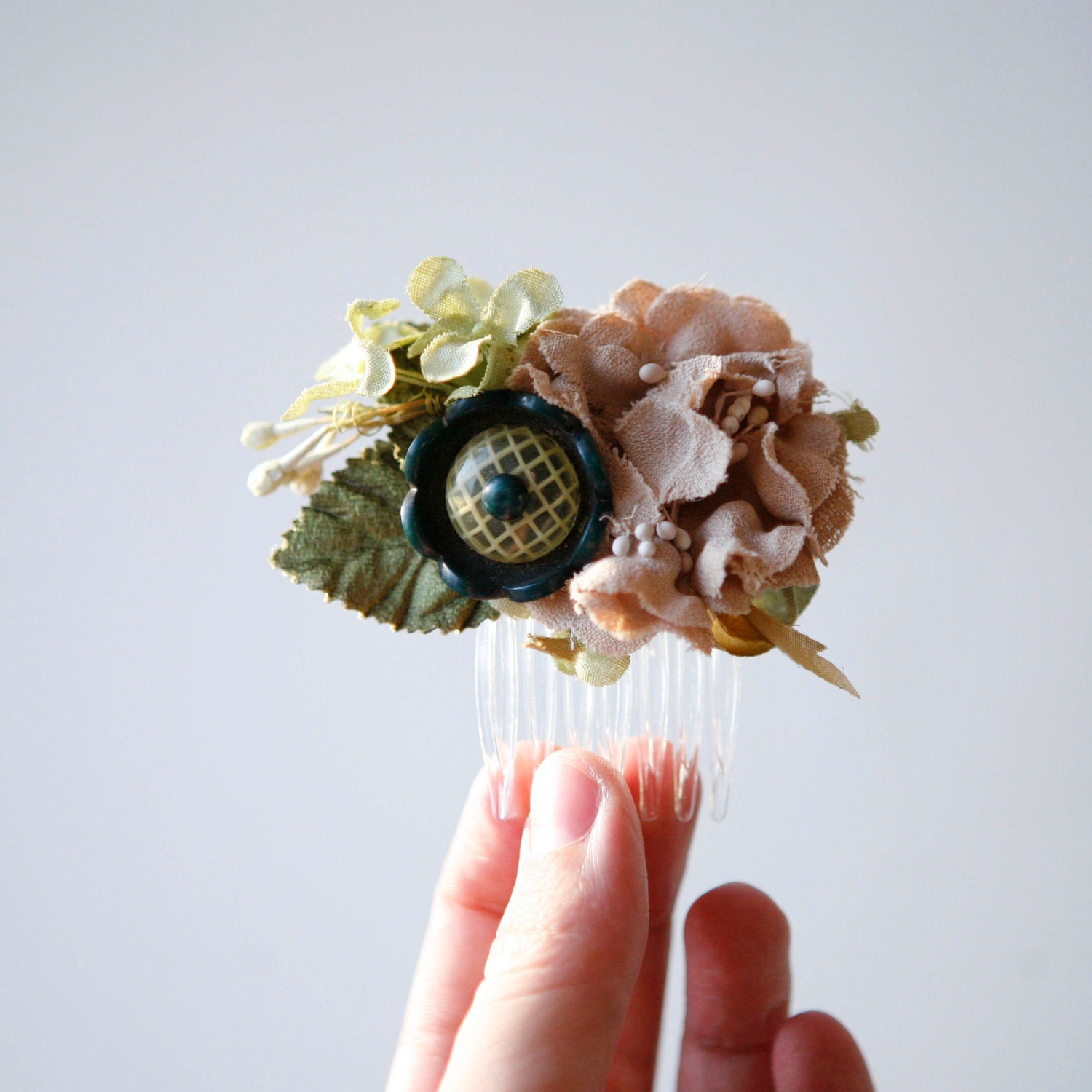 meadow vintage mini hair comb by whichgoose on Etsy