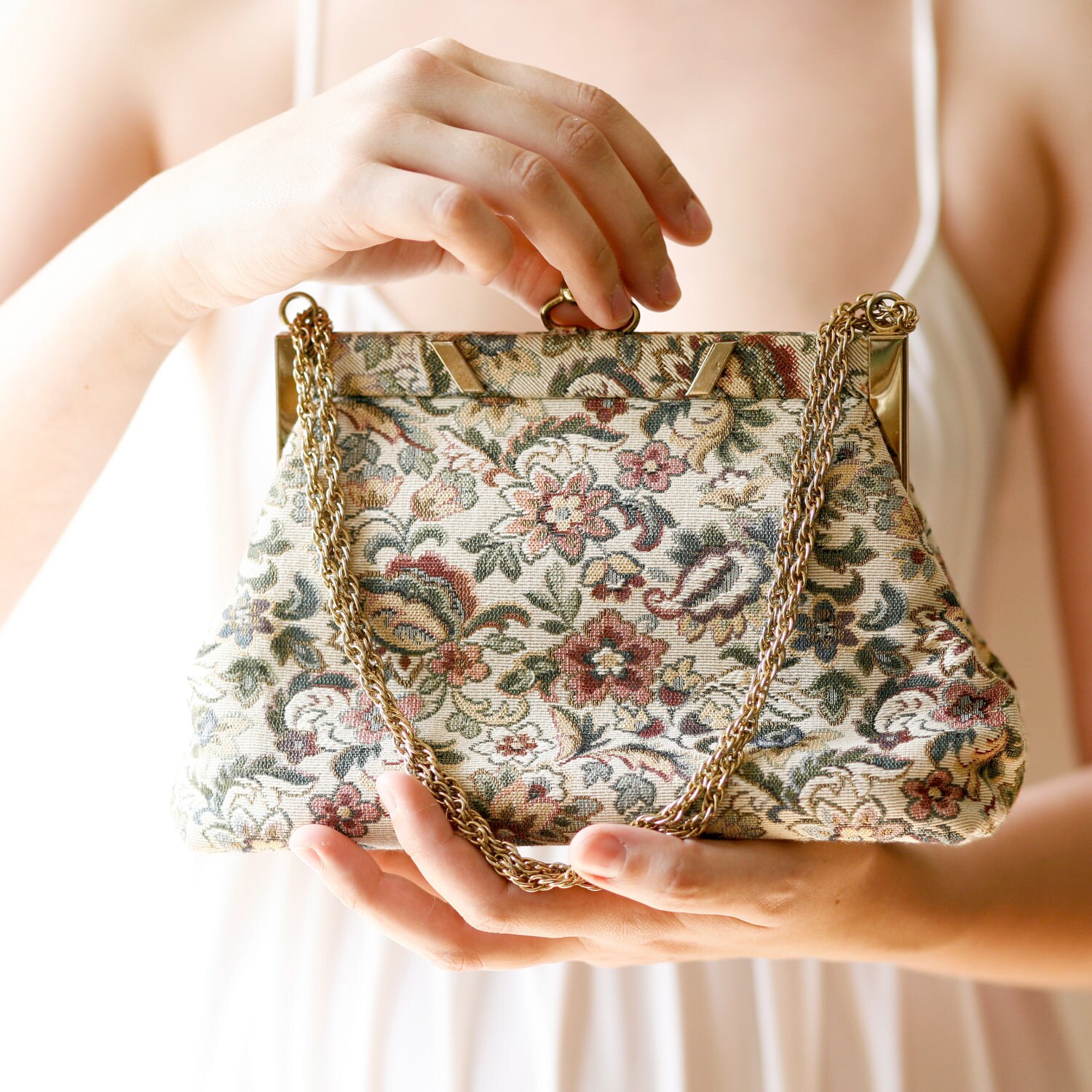 tapestry vintage purse by whichgoose on Etsy