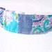 Fabric Headband, Girl's Head Band - Aqua Paisley - READY MADE