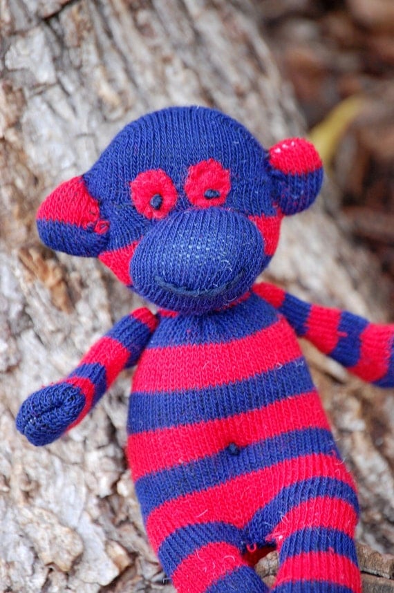 striped sock monkey