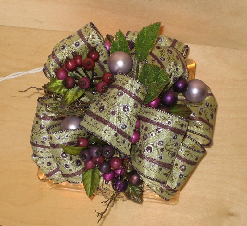 Christmas Glass Block Centerpiece