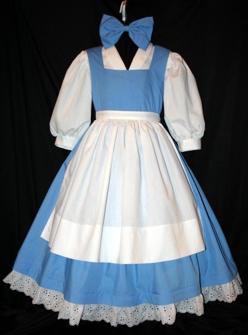 Belle Blue PROVINCIAL Costume 4 Pc SET Child Size by mom2rtk