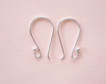 3 Pair Bali Sterling Petite Single Dot Earwires 17mm