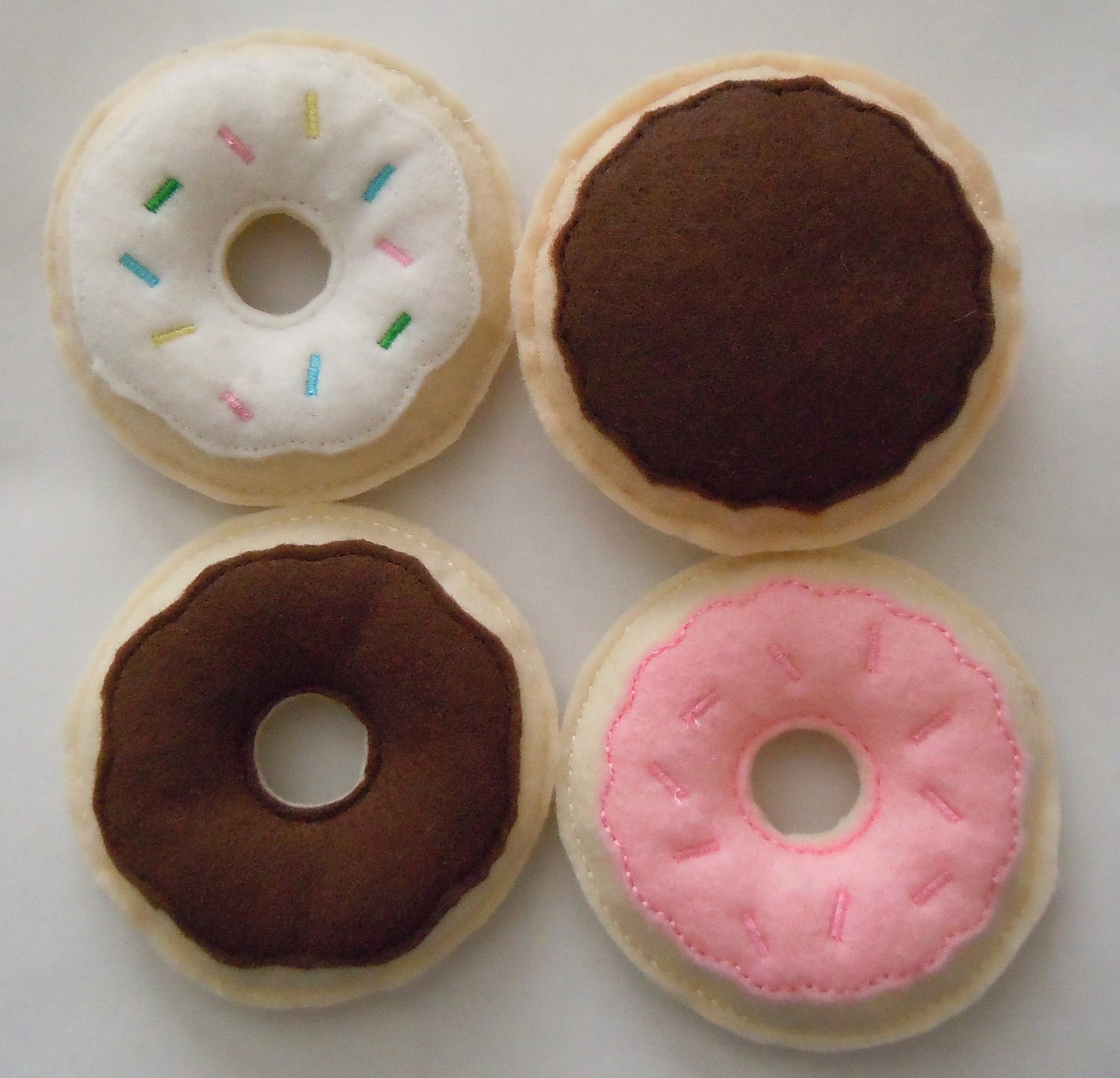 Felt Play Food Donuts Machine Embroidery Designs 4x4