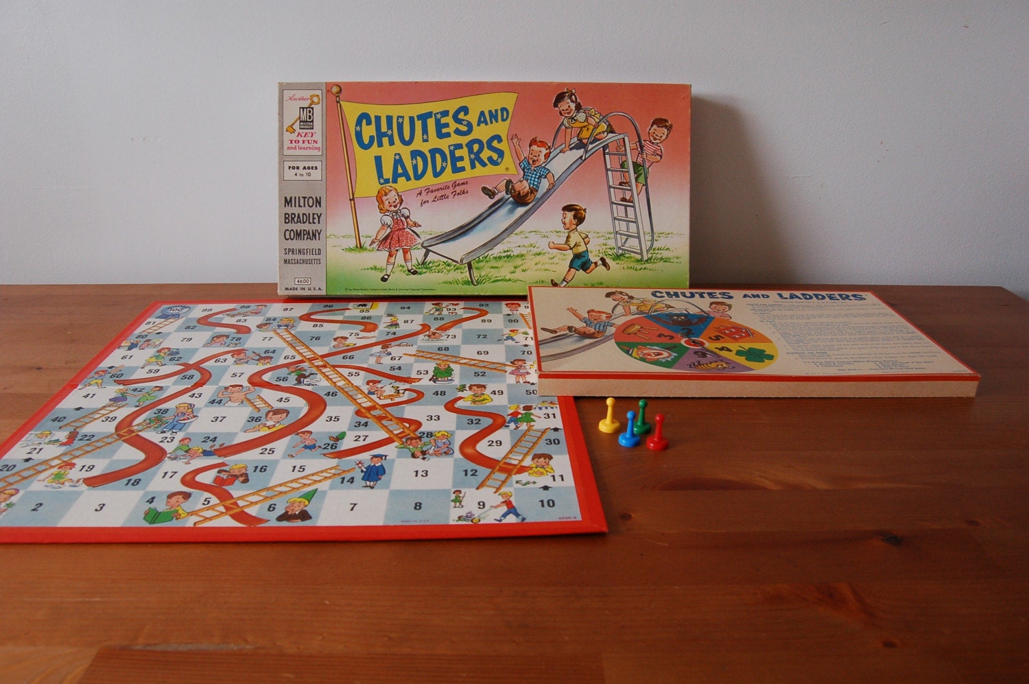 Vintage CHUTES and LADDERS board game. 1956 by thevintageholicfrog