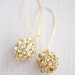 Sparkle Ball Rhinestone Earrings, Extra Long