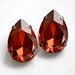 Ultimate Glam Extra LARGE Red Magma Swarovski Crystal Earrings - Bridal - Weddings - Special Event