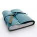 Handmade Leather Journal, The Traveler in Azure Blue