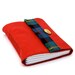 Red Leather Journal with Scottish Tartan Trim