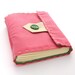 Pink Vintage Fabric Journal and Sketchbook, a Handmade Preppy Journal