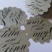 50 Silver Series Petal Script Calligraphy Favor Tags
