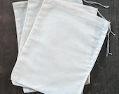 50 8x10 inch Cotton Muslin Drawstring Bags