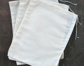 50 8x10 inch Cotton Muslin Drawstring Bags