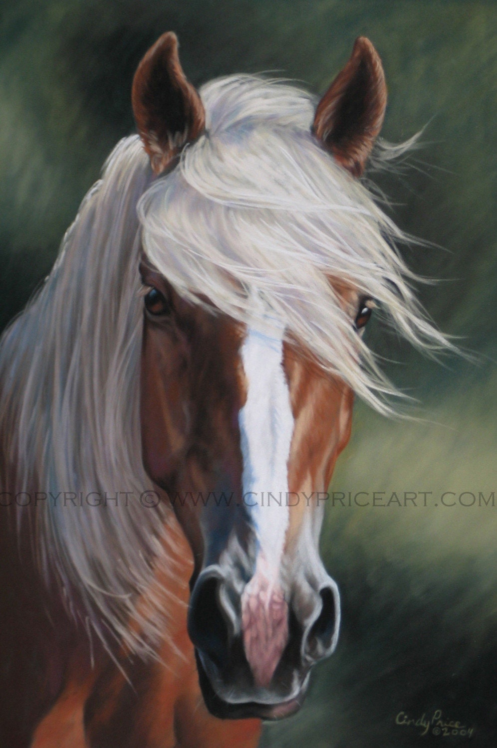 Palomino Horse Print Of Pastel Painting Equine Art By Cindy