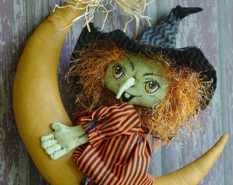 CF265 Scary Mary's Moonride Witch Doll Sewing PDF ePattern
