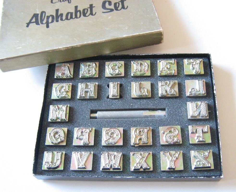 Craftool 3/4 inch 3D Alphabet Set Leather Stamp Kit