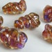 Lampwork Bead Set Amber/Magenta,Blue