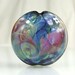 Blue, Pink Lampwork Focal Bead