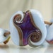 Blue Pink Purple Lampwork Bead Set SRA Lampwork