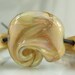 Pale Yellow, Mother of Pearl,Goldstone Lampwork Beads