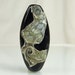 Black and Silvered Ivory Lampwork Focal Bead